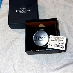 Coach mens watch with leather strap